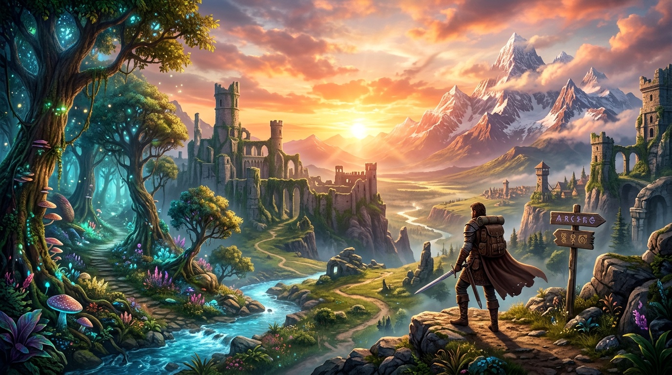 Fantasy RPG open world environment art