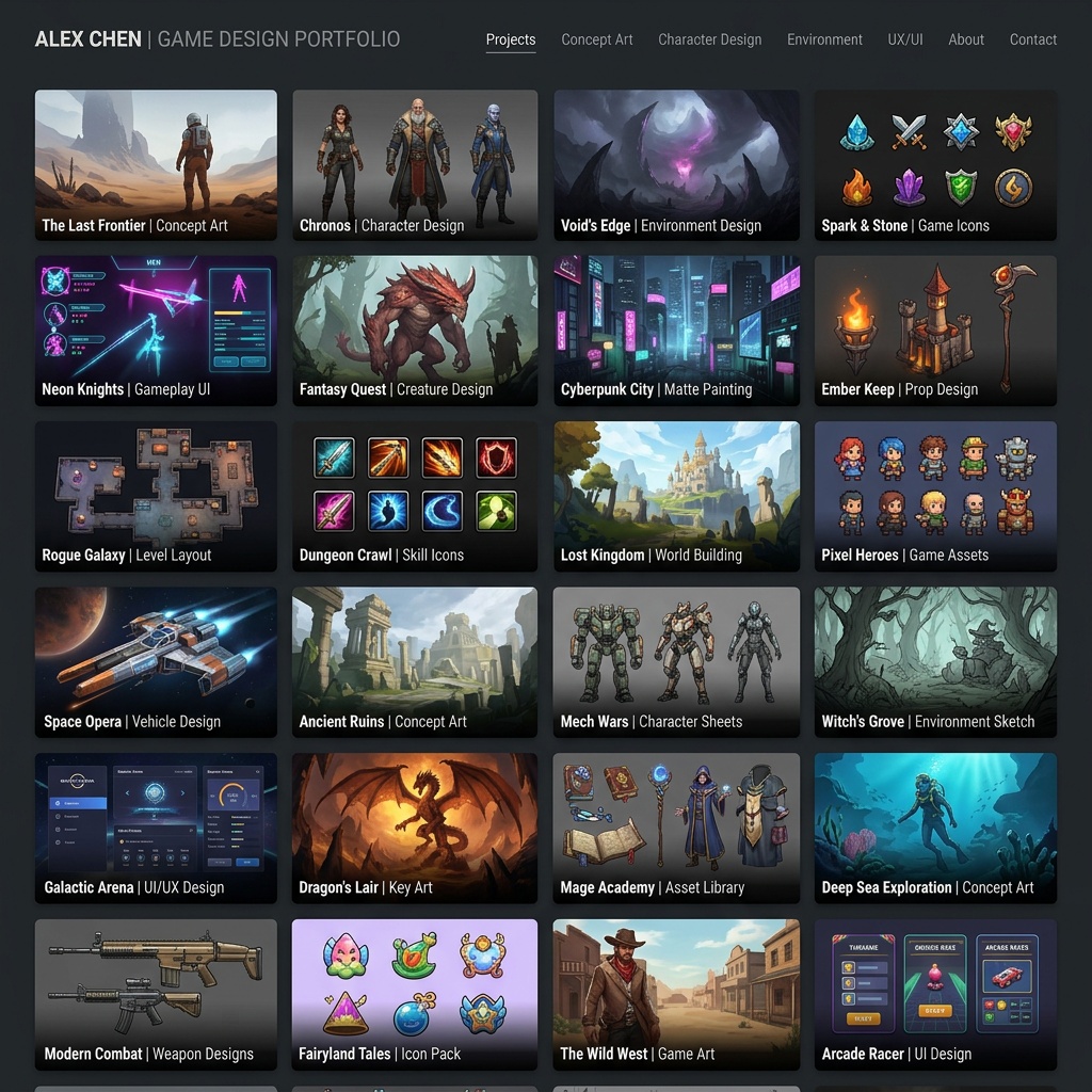 Game portfolio showcase
