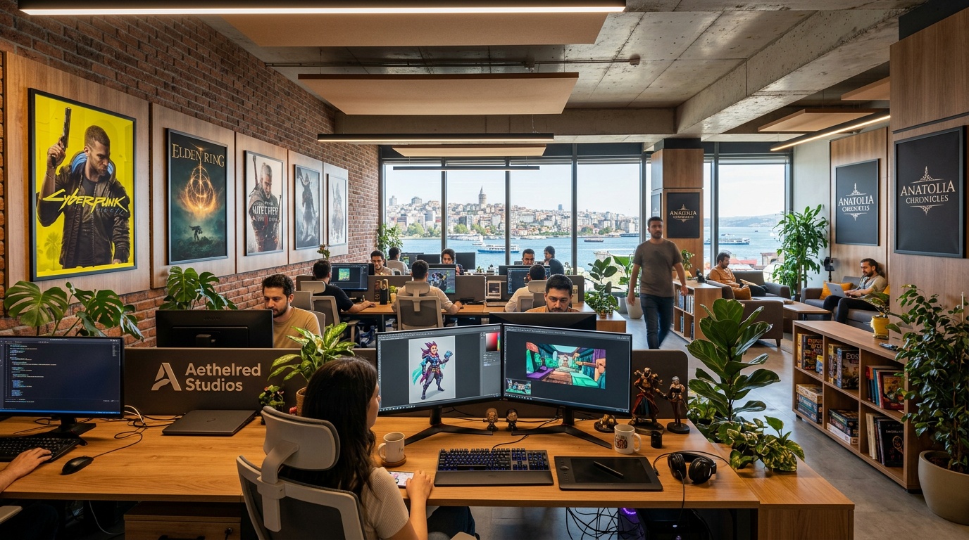 PixelForge Studio creative workspace in Istanbul